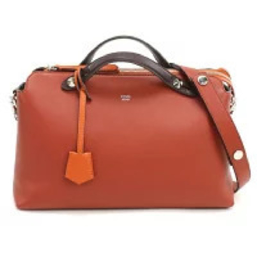 Fendi Handbag By The Way Leather Red